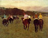 Edgar Degas Canvas Paintings - Racehorses at Longchamp